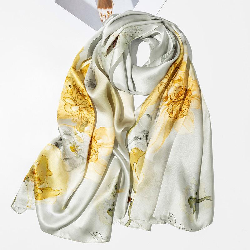 Shanghai Story Silk Scarf Girl Summer Thin Mulberry Silk Scarf Shawl Gift To Elderly Mother