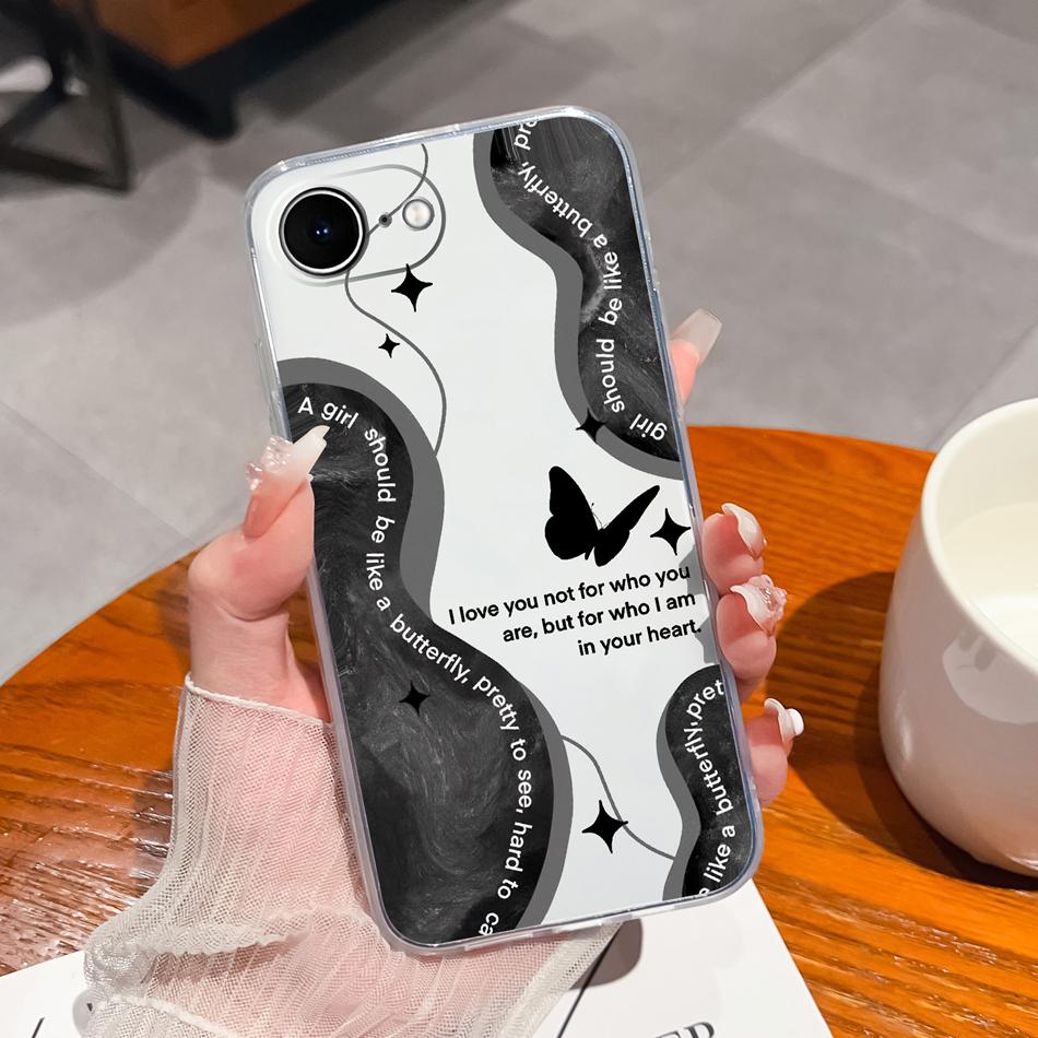 For iPhone 17E Case Gradient Color Transparent Shockproof Phone Housing For iPhone17E/iPhone SE 2026 Soft Slim Back Cover Fundas