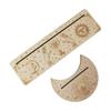 2 Pieces Wooden Tarot Card Stand Holder, Moon Shape and Rectangle Wooden Tarot Card Display Stand Base for Oracle Lenormand Meditation