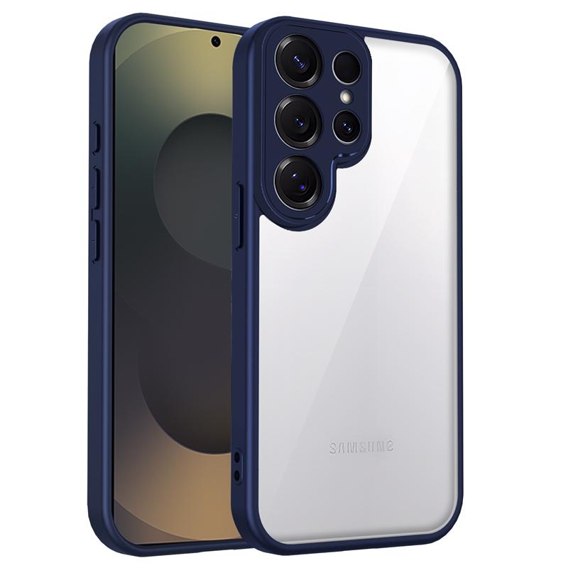 Прозрачный силиконовый чехол для Samsung Galaxy S25 S24 S23 S22 Ultra Plus Edge FE, задняя панель из ПК, бампер из ТПУ, противоударный, прозрачная крышка для телефона