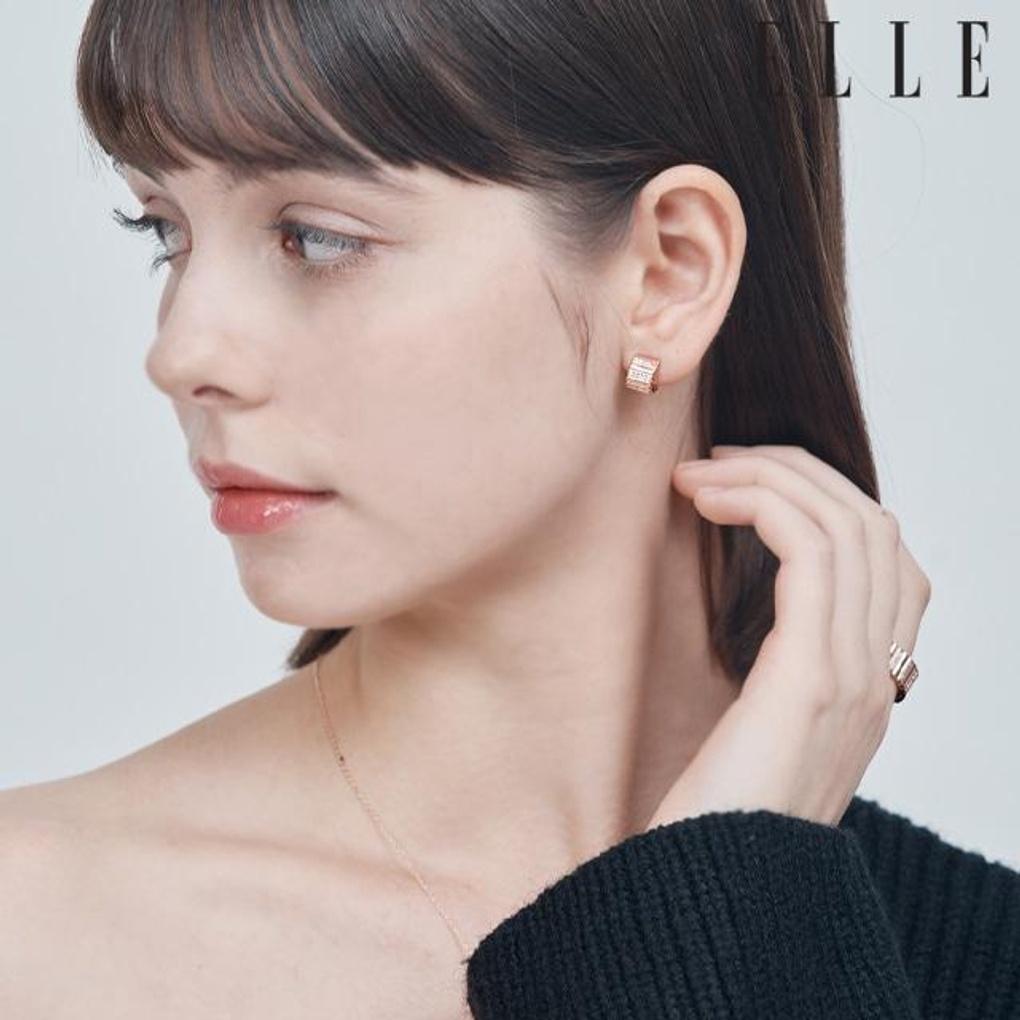 Серьги-тоннели Ella One из 14-каратного золота с кубическим цирконием (Позолоченный) ELGPEE500