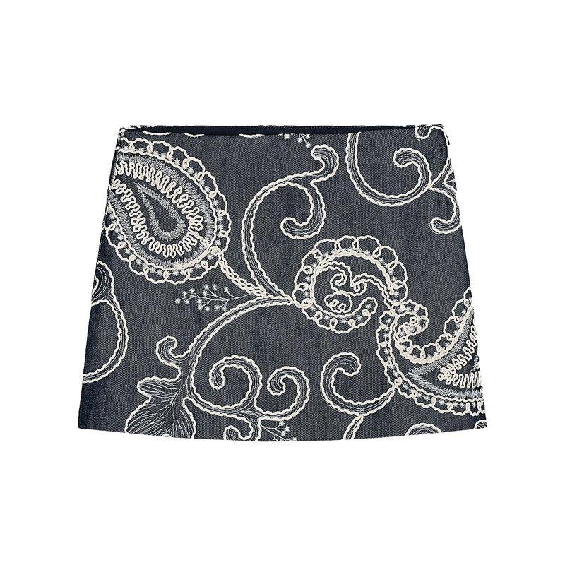 Запра 2025 Лето Новая Мода Французский стиль Универсальный Дизайн Вышивки Кюлоты Шорты с Высокой Посадкой 3367921