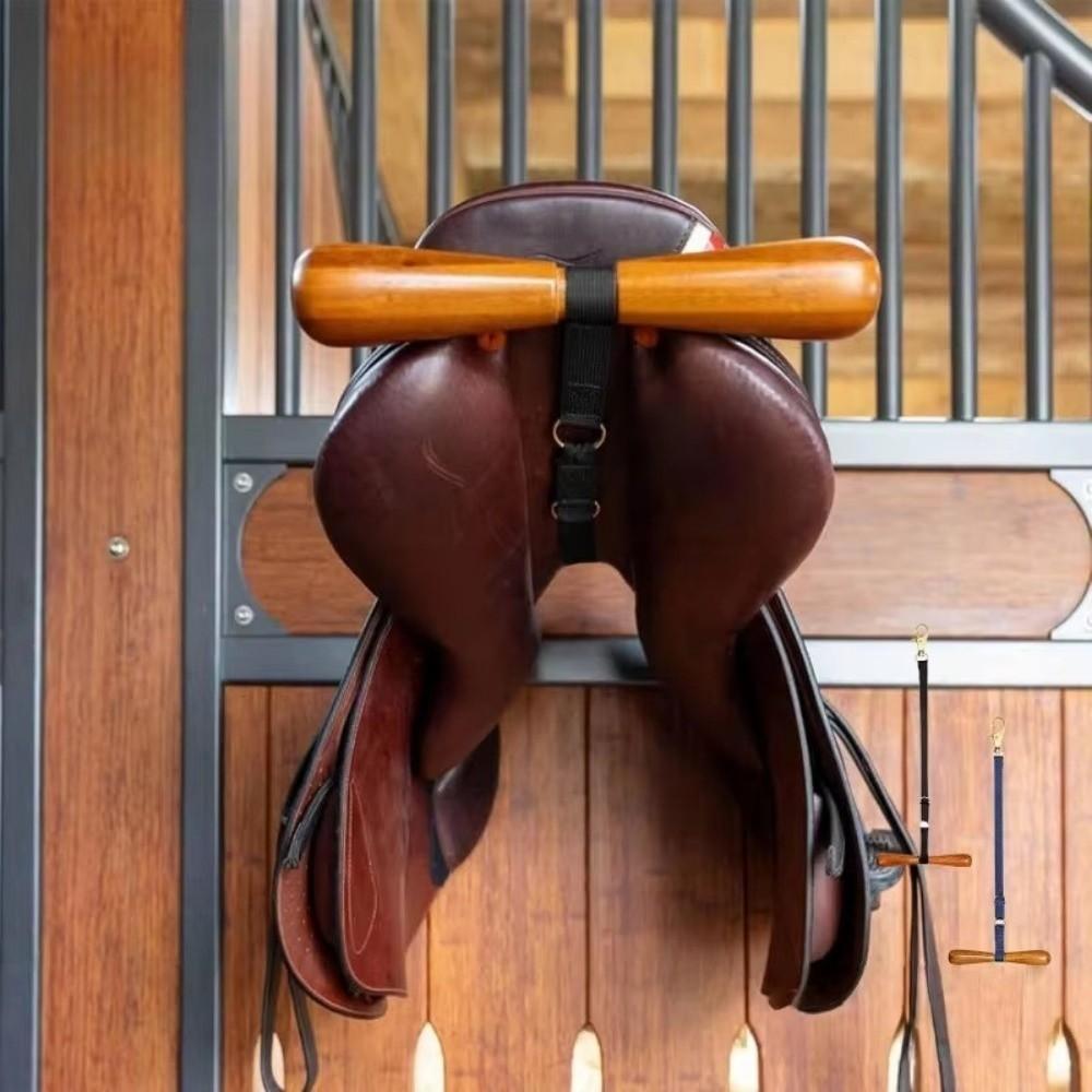 Wall Mounted T-Shaped Saddle Hanger Wooden Saddle T Hanger T-Shaped Saddle Rack Equestrian Storage