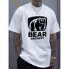 Мужская черная оверсайз футболка европейского размера с логотипом Bear Archery - Идеально подходит для активного отдыха и повседневной носки