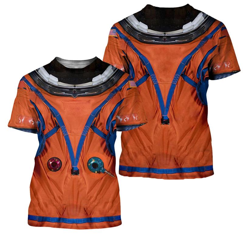 Модные футболки для косплея пожарных Летний тренд Футболки с коротким рукавом и круглым вырезом с 3D-принтом Мужские футболки Повседневная забавная уличная одежда