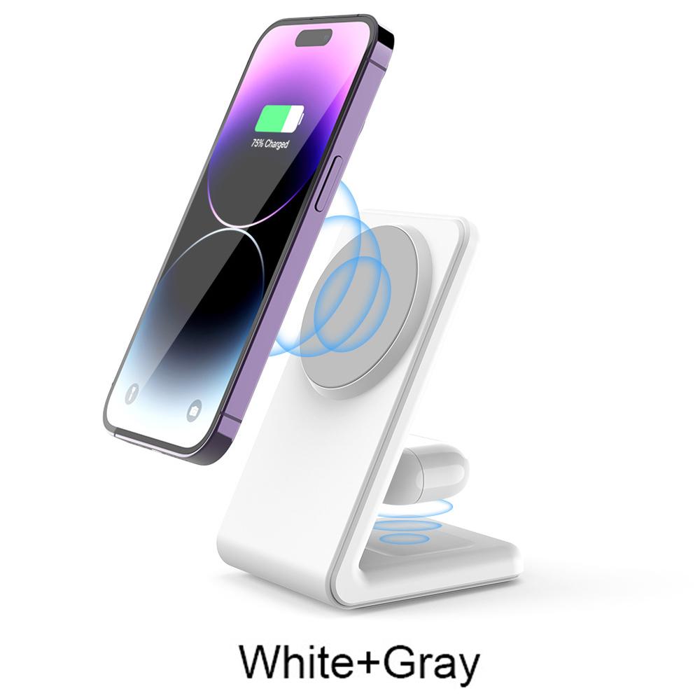 Магнитное беспроводное зарядное устройство для док-станции MagSafe Dock Stand 15 Вт Быстрая зарядка для iPhone 15 14 13 12 Pro Max Mini Plus для Samsung S24 S23