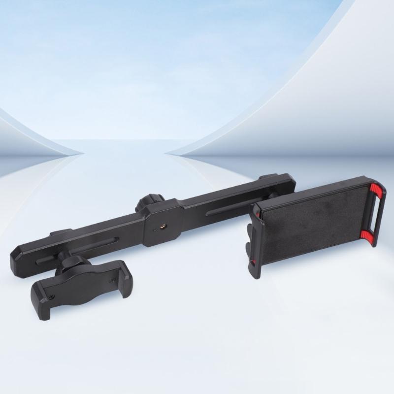 Double Device Mobile Holder For Smartphones Tablets 4.5 11 Inch 1/4 17mm Tripod Mount Stable Rotating Base For Video Recording Navigation