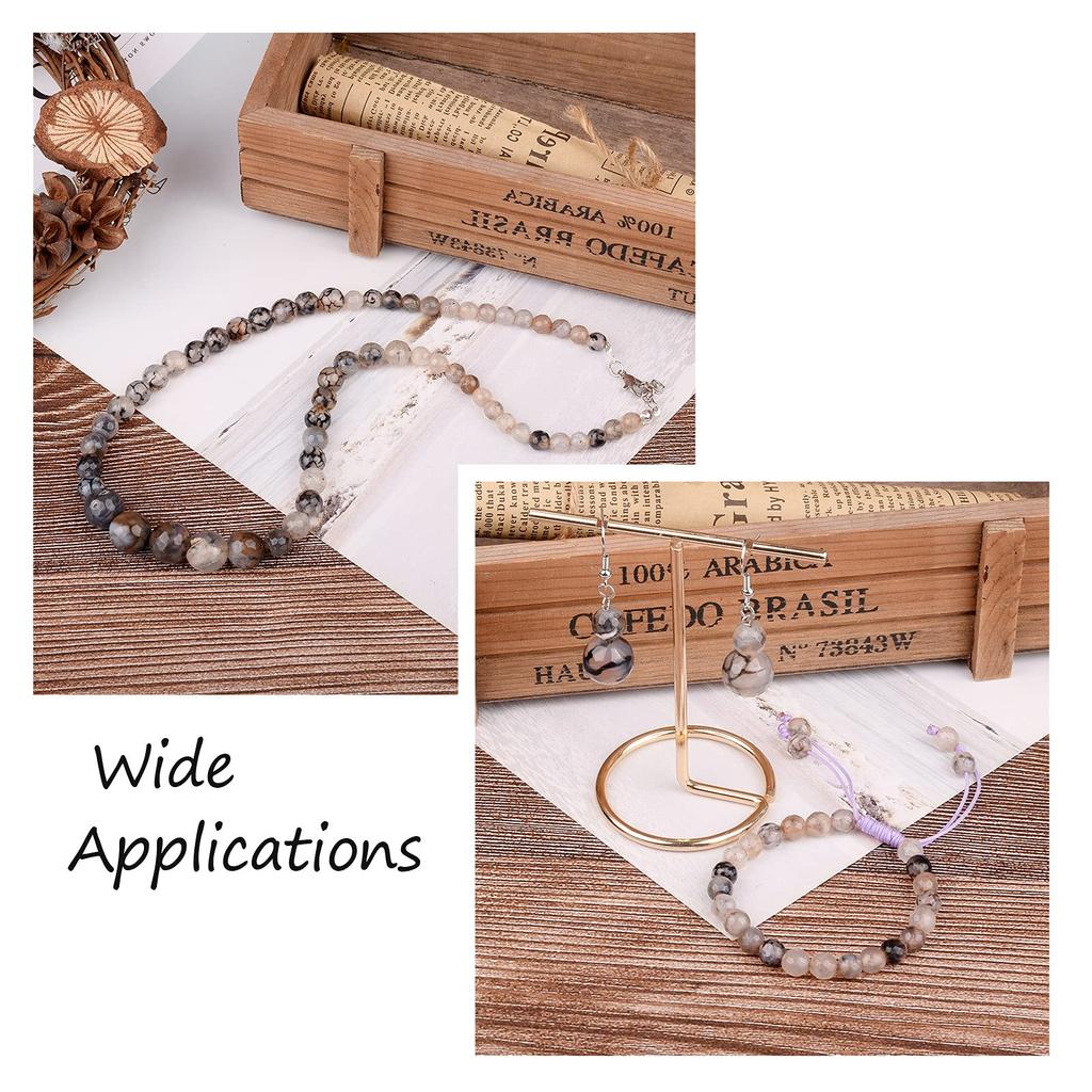 Beadthoven 4 диаметра натуральный камень, аксессуар для рукоделия, принадлежности для рукоделия, нити, 6~12 мм, бусины, агат, окрашенные, круглые, бусины,