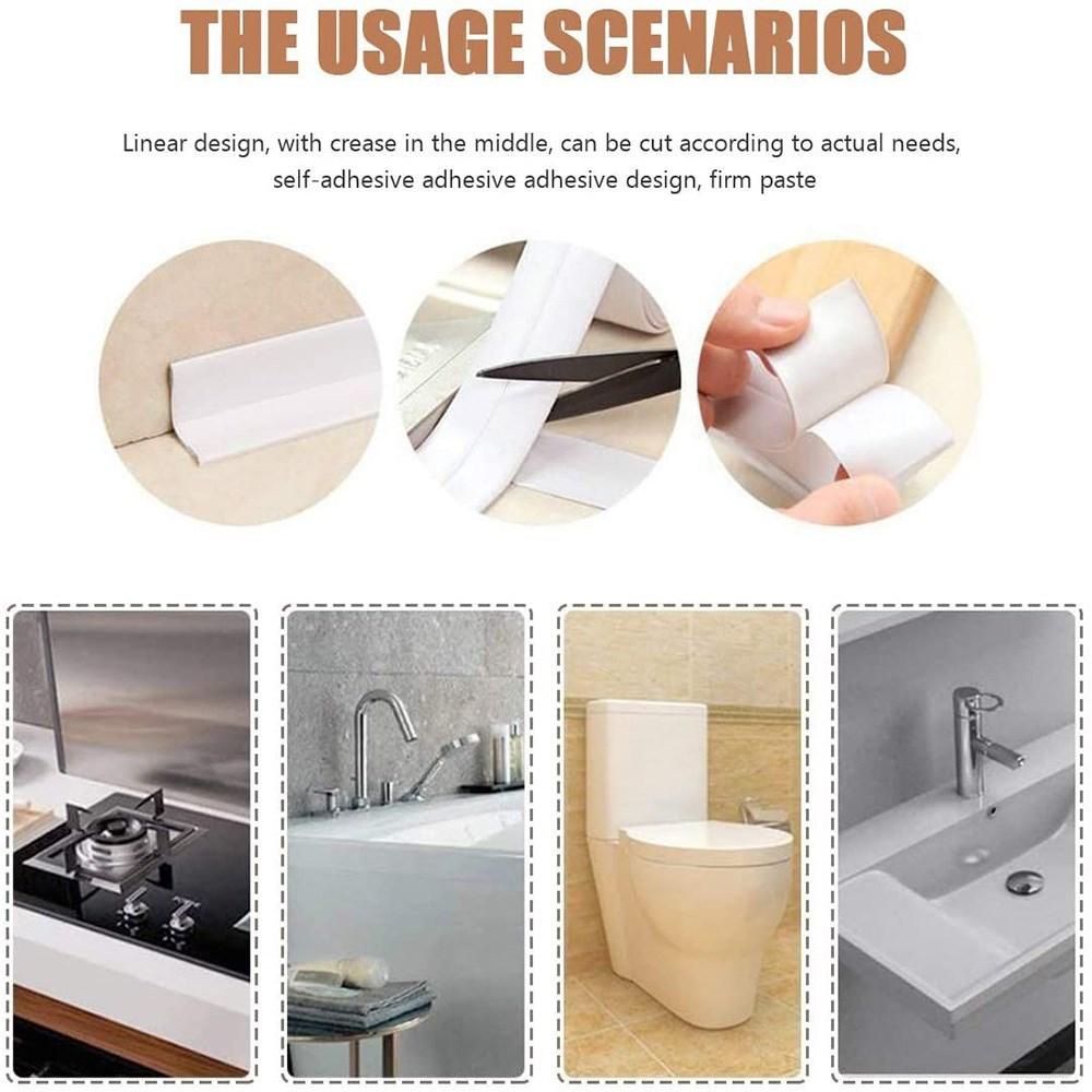 Уплотнительная лента для душа, ванны, самоклеящаяся водонепроницаемая наклейка на стену из ПВХ для ванной комнаты, кухни, уплотнительная лента, защита от плесени для раковины