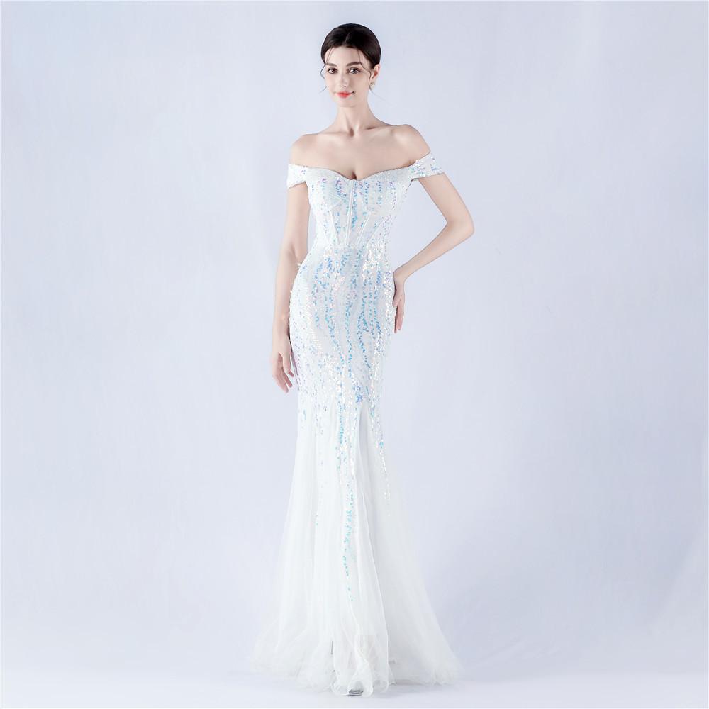 Новое платье Craft Beaded Mesh Бисерное вечернее платье Ежегодное представление