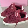Versatile Board Shoes Women's 2024 Summer New American Retro Burgundy Flip Ins Sports and Leisure Platform Women's Shoes Internet Celebrities