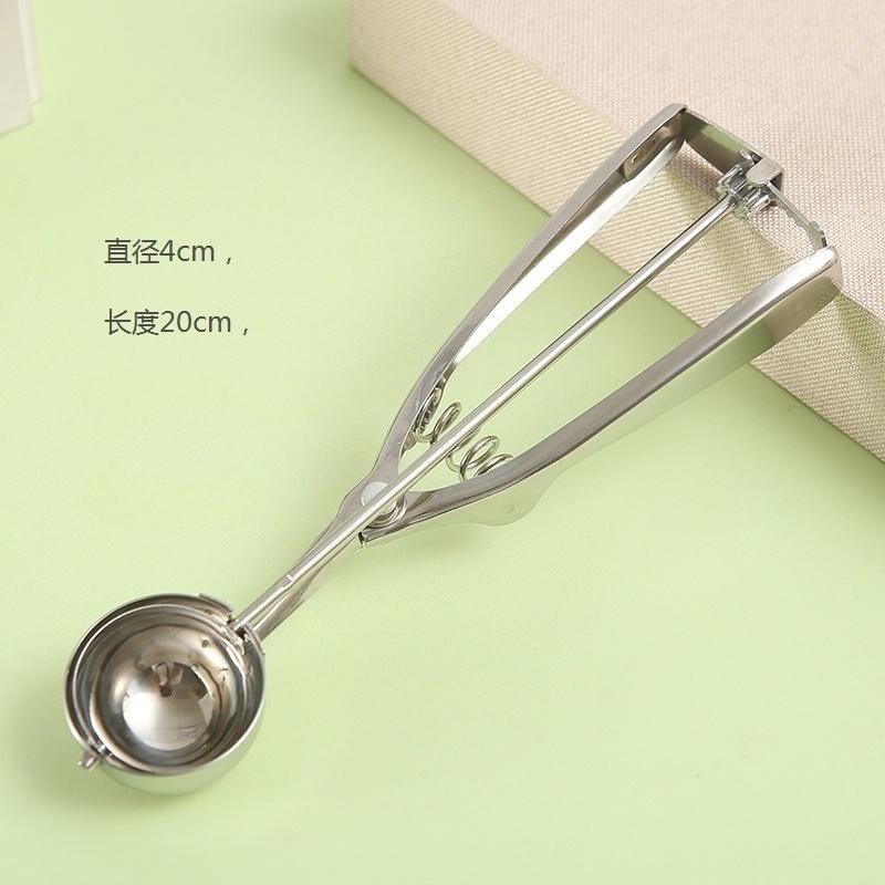 Three stainless steel ice cream shovel excavators, mashed potatoes, Türkiye ice cream, fruits, easy demoulding accessories