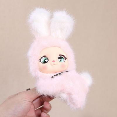 Yousheng Милый Пушистый Подвеска в виде Животного Мягкий Пушистый Котенок с Детским Личиком Тигр Кролик Панда Щенок Брелок для Ключей для Рюкзака Ключей Снятие Стресса Подарок Аксессуар