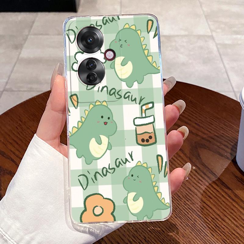 Casing For OPPO Reno 11F 11A 5G CPH2603 Case Aesthetic Cute Cat Cartoon Soft Silicone Back Cover Transparent Phone Case Bumper