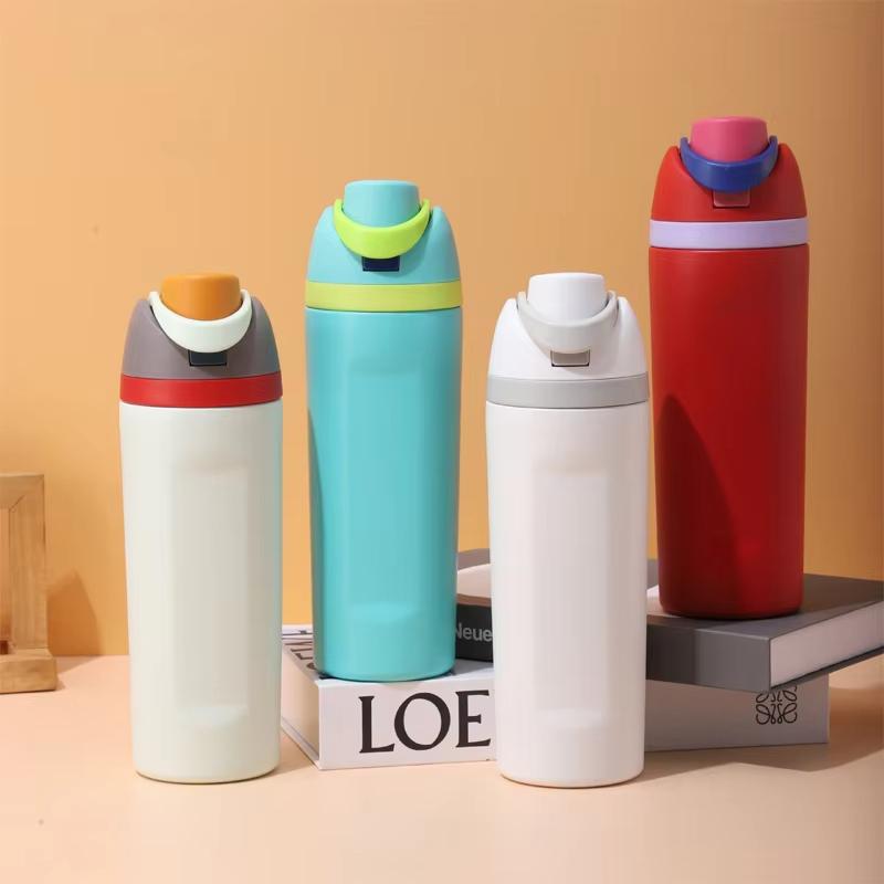 24oz Thermo Bottle Stainless Steel Thermos Water Bottle Double-Layer Thermal Mug Outdoor Sports Gym Vacuum Insulated Drinkware