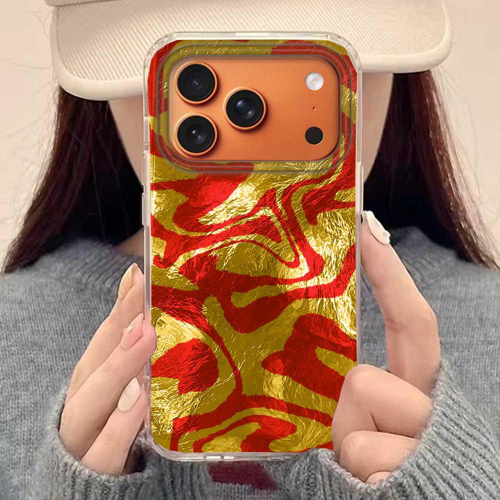 Волнистая полоса Леопард INS Модный чехол для телефона для iphone 17 Air 16 15 14 13 11 12 Pro Max 7 8 Plus X XS XR SE 2022 2020 16e Чехол