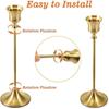 3Pcs Metal Candle Holder Simple Candlestick For Wedding Party Candlelight Dinner