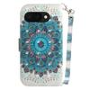 For Google Pixel 9a Case Pattern Printing Leather Wallet Phone Cover with Wrist Strap