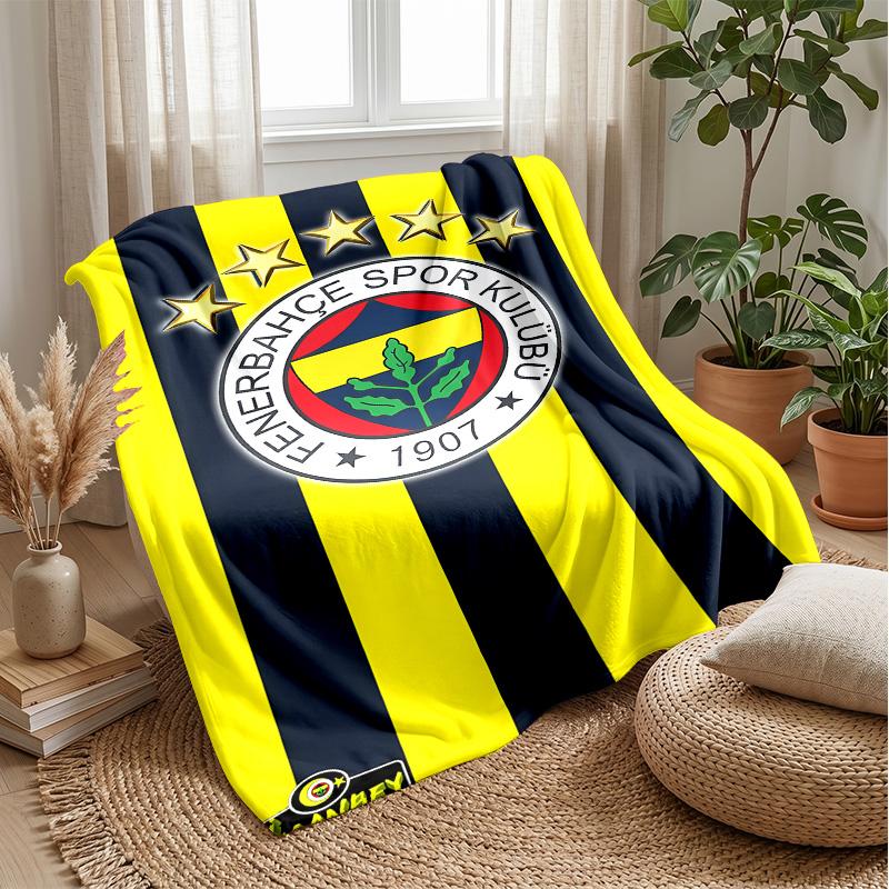 Fenerbahce Theme blanket Soft Flannel Blanket Plush Throw Blanket Cozy Sofa Bed Blanket for Home Decor