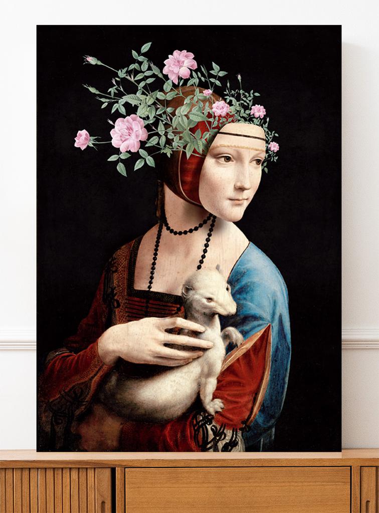 Poster Lady with an Ermine by Da Vinci