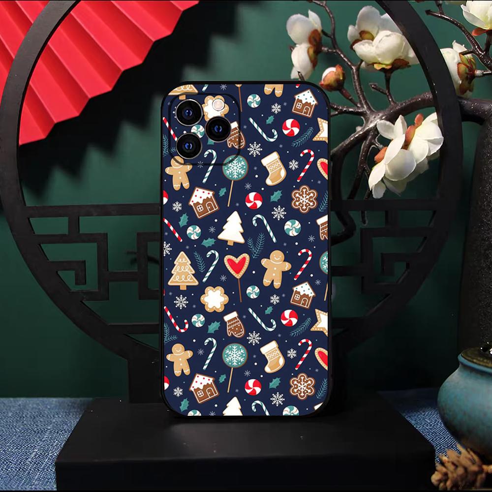 Рождественский Санта-Клаус Снеговик Чехол для Телефона Для IPhone 17 Pro Max 16 15 14 Pro Max 13 11 X Xs Xr 8 7Plus Силиконовый Чехол