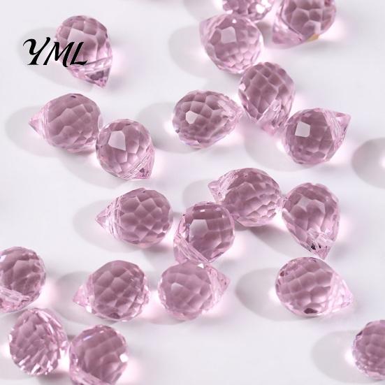 Wedding Craft Accessories Faceted Teardrop Glass Beads, Water Drop Loose Spacer Top Drilled Crystal Beads for Sun Catcher, DIY Necklace Bracelet