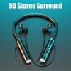 9D Беспроводные Bluetooth Наушники Наушники на Шейном Ободке Игровые Стерео Спортивные Наушники Шейный Ремешок Водонепроницаемые Магнитные Вкладыши С Микрофоном