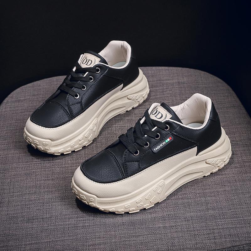 Осенняя женская обувь, новые дышащие белые туфли, детская корейская версия, модные универсальные туфли на платформе, спортивная повседневная обувь для сноуборда, обувь для папы