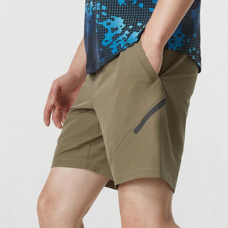 Under Armour Однотонные повседневные шорты для бега на открытом воздухе со средней талией, мужские шорты темно-оливково-зеленого цвета 1370378-361