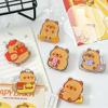 1PC New Trend Cute Cartoon Capybara Acrylic Clip Creative Student Test Paper Clip Snack Sealing Clip Office Document Pill Binder