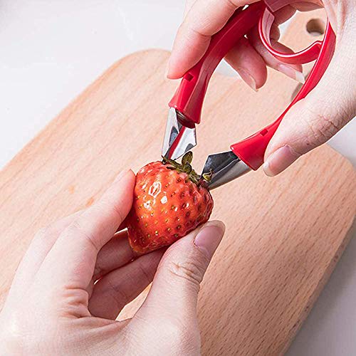 Haixifry Strawberry Huller, a Metal Fruit Peeler for Stalk Removal, Stem Removal, and Core Removal.