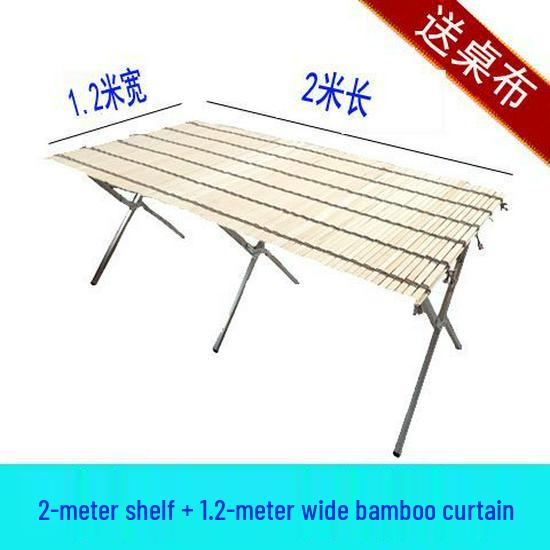 Foldable Night Market Shelf with Thick Bamboo Mat