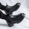 2024 Senior Leather Men Chelsea Boots Thick Soled Party Boots Men Fashion Casual Fashion Business Ankle Boots Anti-slip Wearable