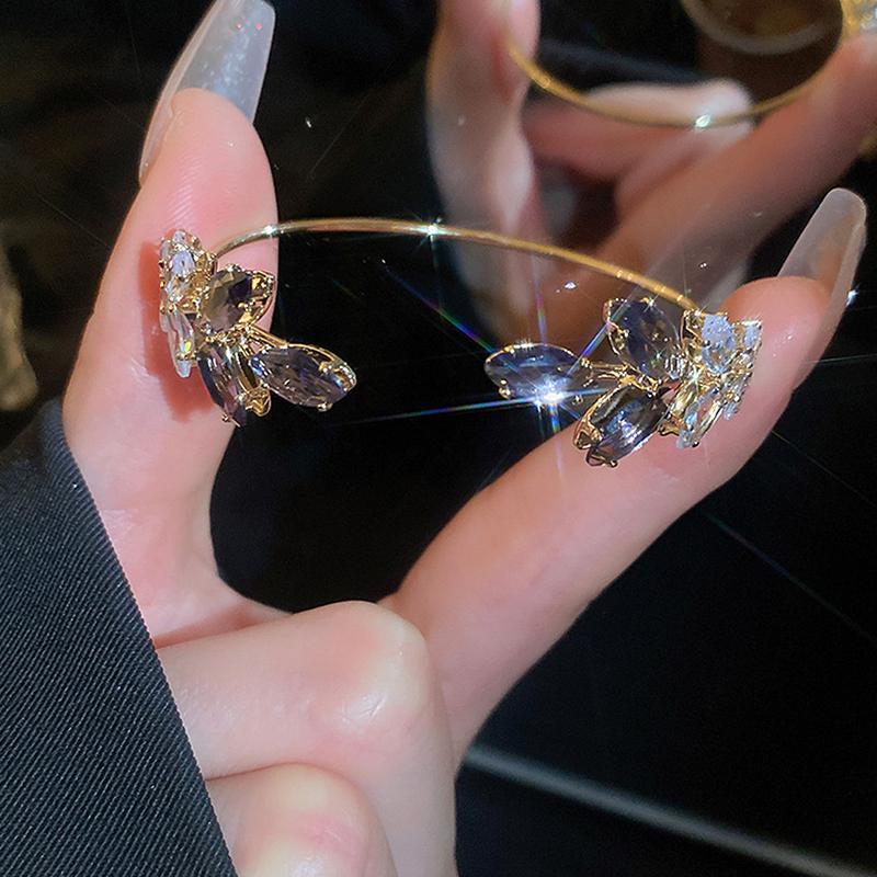 Корейский изысканный простой открытый браслет в виде листа, элегантный милый браслет в виде бабочки, женские ювелирные изделия