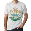 Мужская винтажная футболка с рисунком Mountain Explorer Castor Vintage белая