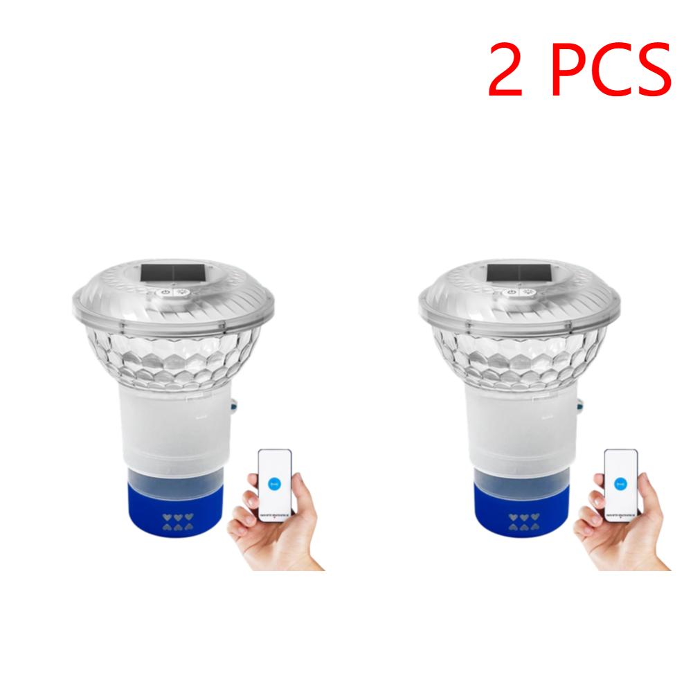 Солнечный регулируемый дозатор хлора для бассейна с разноцветной подсветкой, плавающий хлоратор для бассейна, спа-бассейна, ванны для создания ночной атмосферы