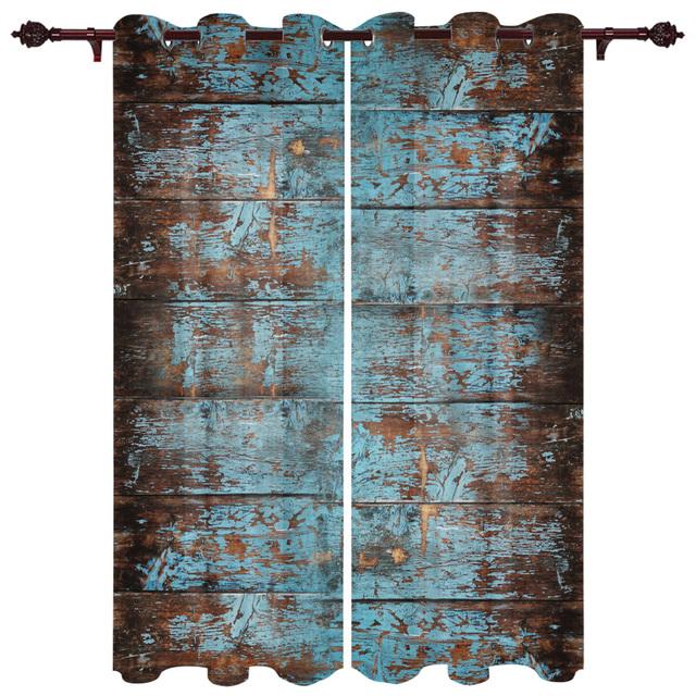 Деревянные двери в винтажном стиле, оконные шторы для детской комнаты, гостиной, занавески, панели, занавески для кухни