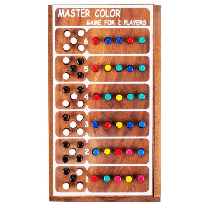 Puzzle Game: Master Color Wooden - 2 Players - Eco-friendly Wooden Deduction Board Game