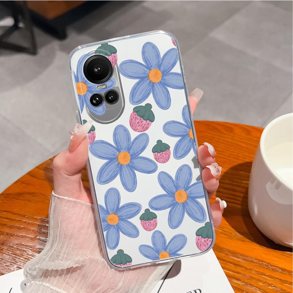 Чехол для Oppo Reno 10 Pro 5G Специальный Мягкий Силиконовый Прозрачный Противоударный Чехол для Телефона для Oppo Reno10 10Pro Задняя Крышка Funda Capa