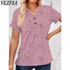 Женские модные повседневные летние весенние блузки и рубашки с короткими рукавами и v-образным вырезом с принтом Love