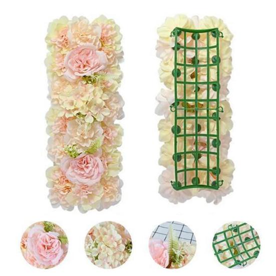 Искусственные цветы, комбинированные искусственные цветы в рядах, реалистичные искусственные шелковые цветы с задней рамкой для самостоятельного изготовления свадебной арки, декора для вечеринки