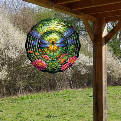 Стрекоза Ветряной Спиннер Птица Кинетический Спиннер Подвесной Анимированный Ветряной Спиннер с Эффектом 3D Анимации для Украшения Двора, Сада на Открытом Воздухе