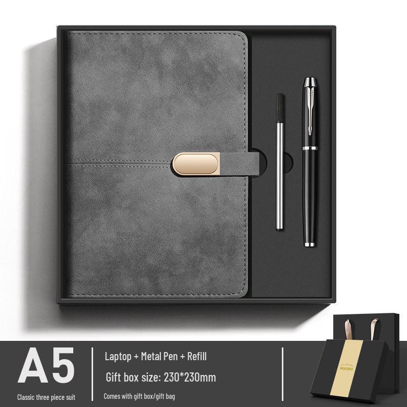 2026 A5 Customizable Business Diary: Elegant Leather Cover & Logo