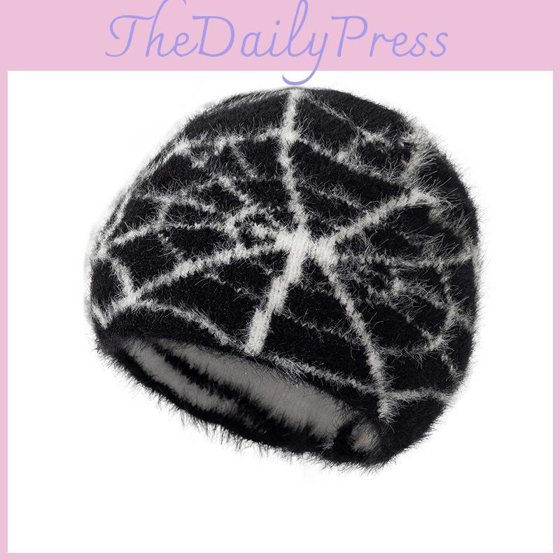 Trendy Knitted Cap For Teens Unisex Faux Mink Fabric With High Crown Design For Autumn Winter