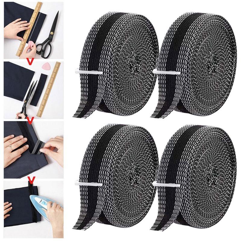 Самоклеящиеся брюки, приклеиваемые утюгом к брюкам, укороченные края, ремонт брюк для джинсовой одежды и джинсовых брюк, ткань для самостоятельного шитья