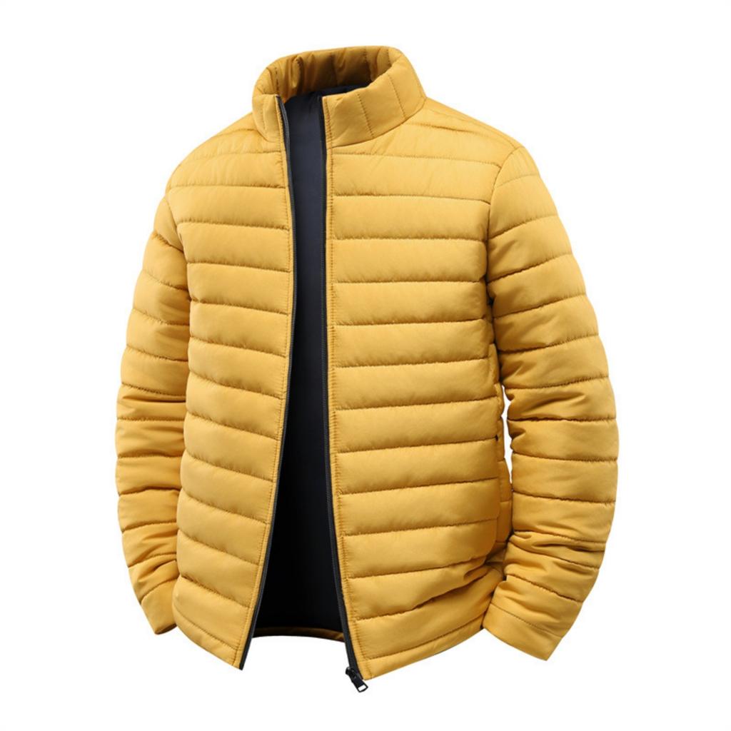 Men's And Women's Casual Solid-color Stand-up Collar, Fleece And Cotton Warm Long-sleeved Zipper Cotton Jacket
