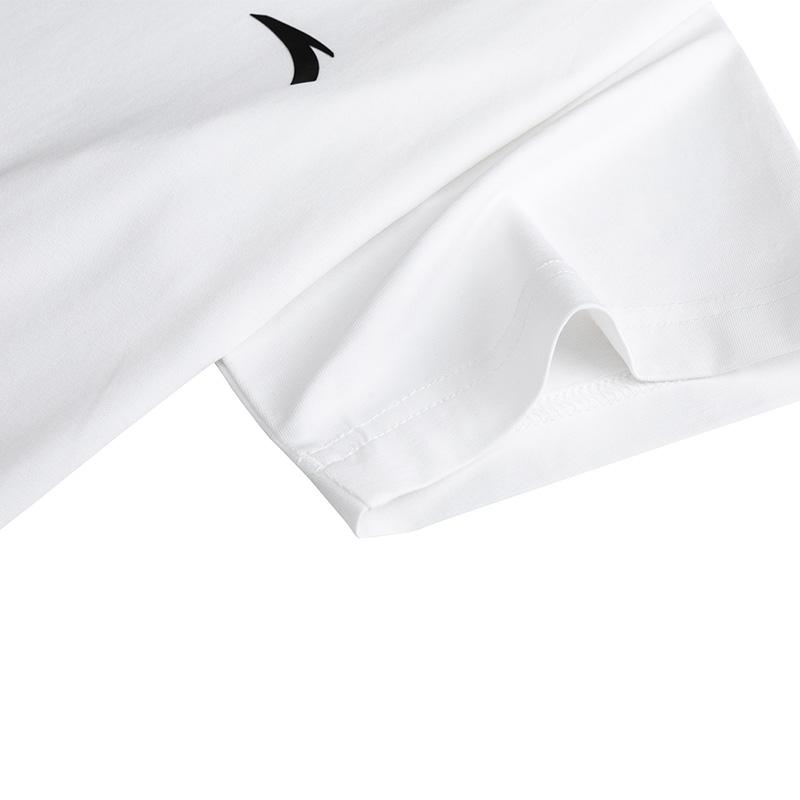 Men's ANTA T-Shirts Unisex White Crew Neck Thin Straight Fit