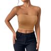 Women's Fashion Sexy Neckless Slimming Tank Top Outer Wear Solid Color Tank Top