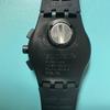Б/у аналоговые часы Swatch Chronograph Черные