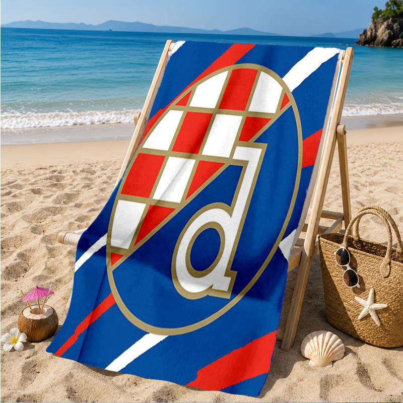 Croatian Football Crest Design Beach Towel, Quick-drying, Easy to Care for, Suitable for Both Fitness and Beach Vacations,Sports Essential
